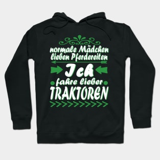 Traktor Bauernhof Mädchen Frauen Bäuerin Hoodie